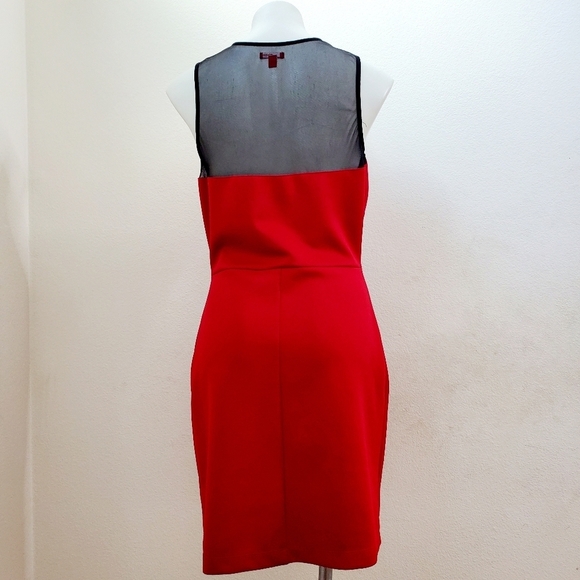 Bongo Red Sleeveless Dress with Mesh Inserts Size XL - Picture 8 of 10